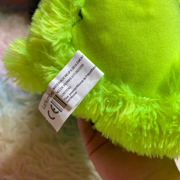 RARE classic toy company vintage neon yellow green bear plush - Picture 3 of 7
